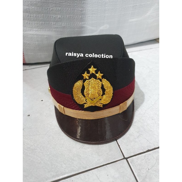 topi pet polisi wanita / topi pet polisi cewek