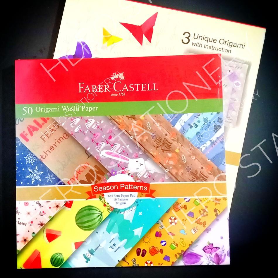 

[79] Faber-castell washipaper kertas origami paper season patterns 10 motif 50 lembar >͡ .̮ Ơ̴͡ 79