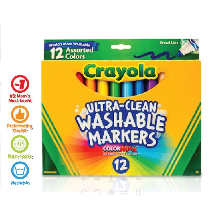 KKV-Crayola·Watercolor markers·Fine line/Broad Line·12 colors