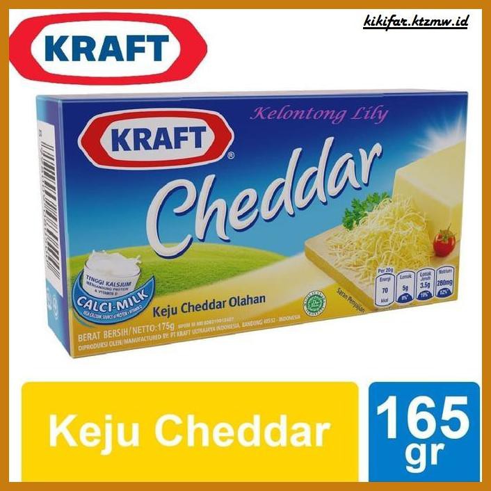 

Ujekujek- Keju Kraft Cheddar 165 Gr -Original.