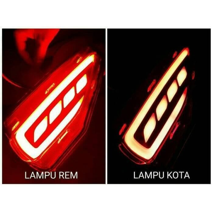 Lampu Reflektor Fortuner 2015-2016 Smoke 3 Mode Lampu