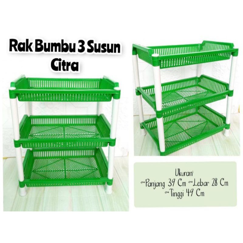 RAK SERBAGUNA / RAK BUMBU 3 SUSUN - Citra