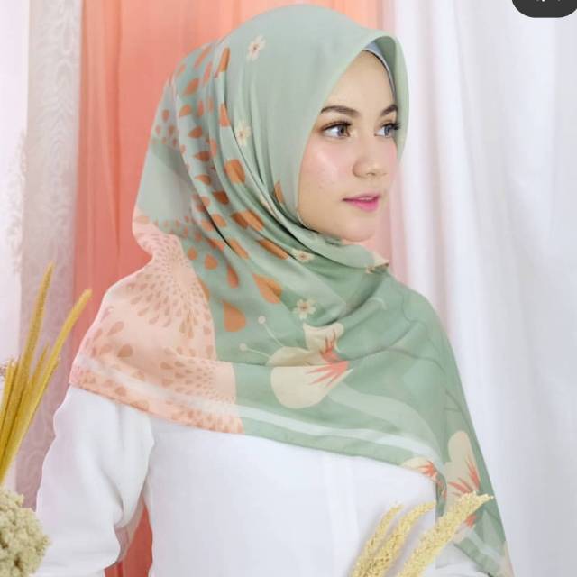 VOAL Veselka Scarf - Rusty In Moss Green