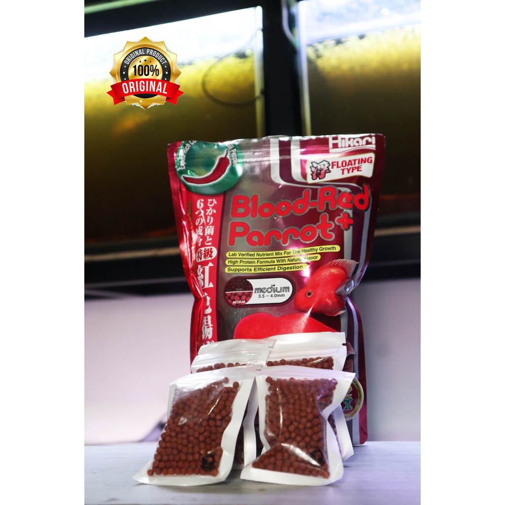 HIKARI BLOOD RED Parrot Repack 10 GRAM PIGMEN MERAH UNTUK IKAN ANDA