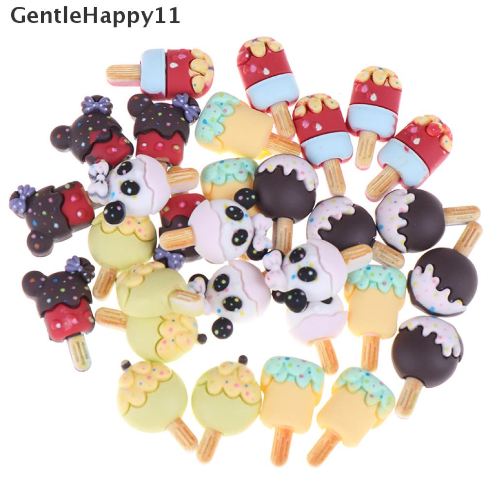 Gentlehappy 5Pcs / Set Mainan Miniatur Es Krim Popsicle Skala 1: 12 1: 6 Untuk Aksesoris Rumah Boneka