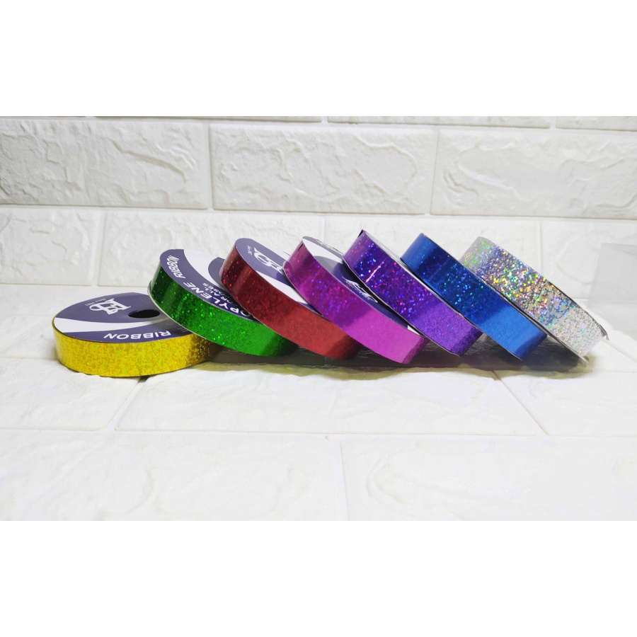 Pita Jepang 3/4 inch HOLOGRAM - Pita Warna Hiasan kado Cantik