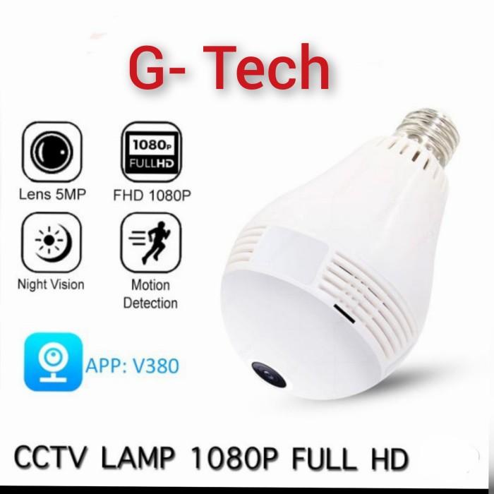 Cctv Lampu Ip Wireless Panorama Fisheye360(Bohlam )