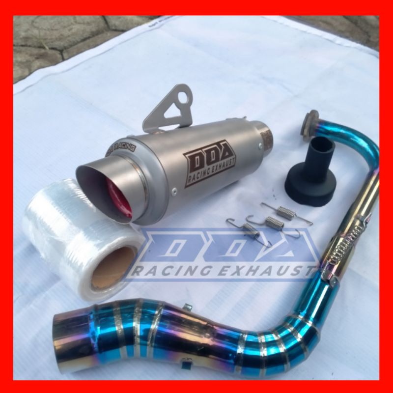 Knalpot racing original leheran bluemoon + db killer/ peredam all matic beat, mio,vario, pcx, namx, 