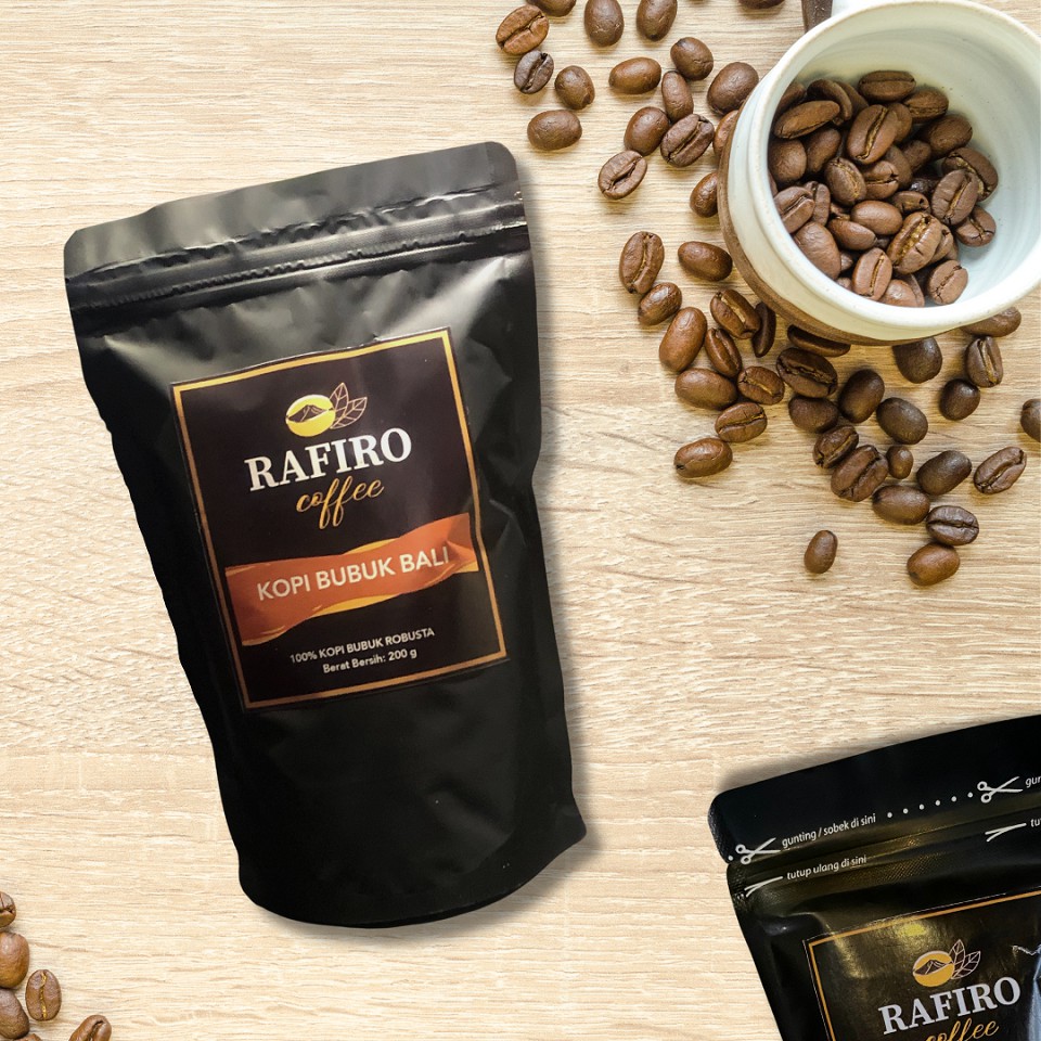 

Kopi Bali Bubuk Robusta Rafiro Coffee 200 Gram