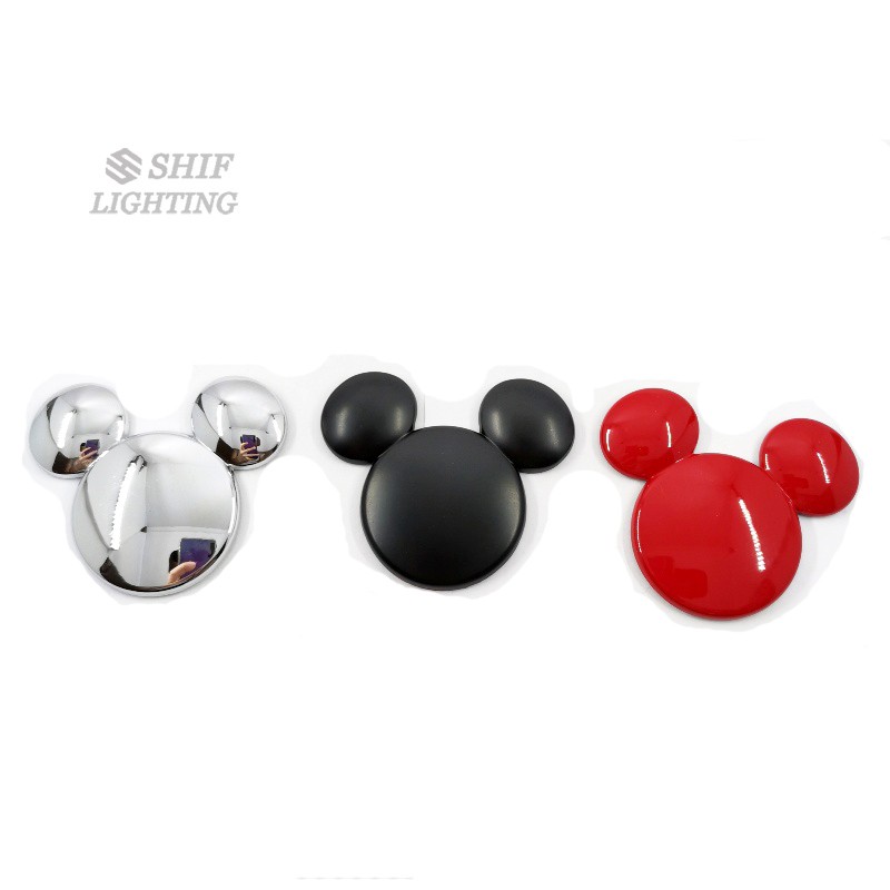 1x Logo Metal MICKY MOUSE Lucu Lovey Emblem Badge Sticker Decal Anak Kado Bayi Hadir