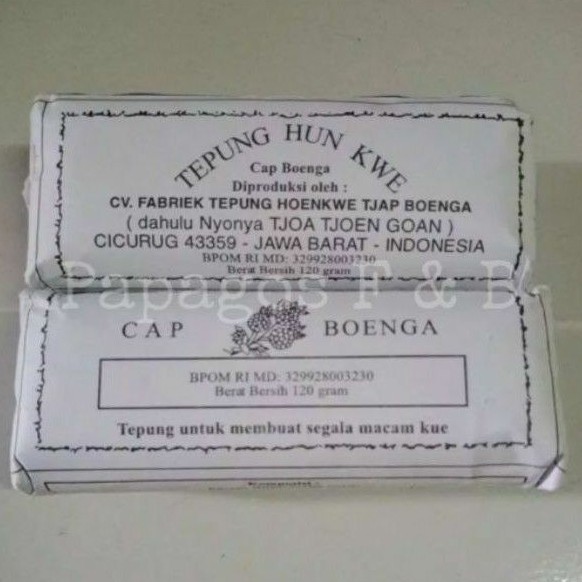 

Tepung Hun Kwe / Hunkwe / Hunkue Cap Boenga/ Bunga 120 gr / gram