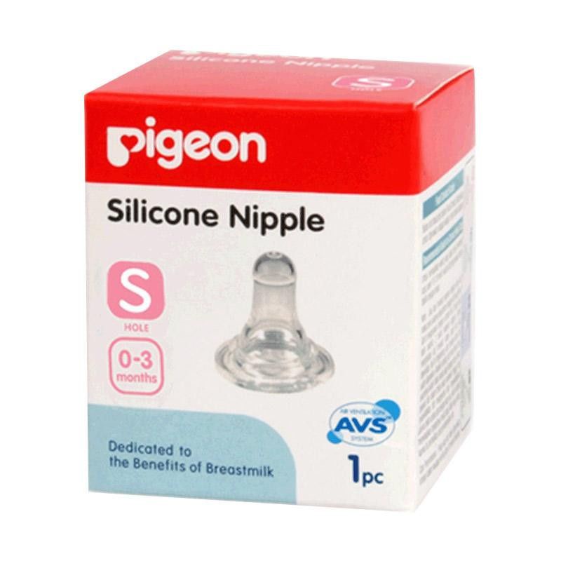 Pigeon Silicone Nipple Box Size S M L/ dot silicone nipple pigeon