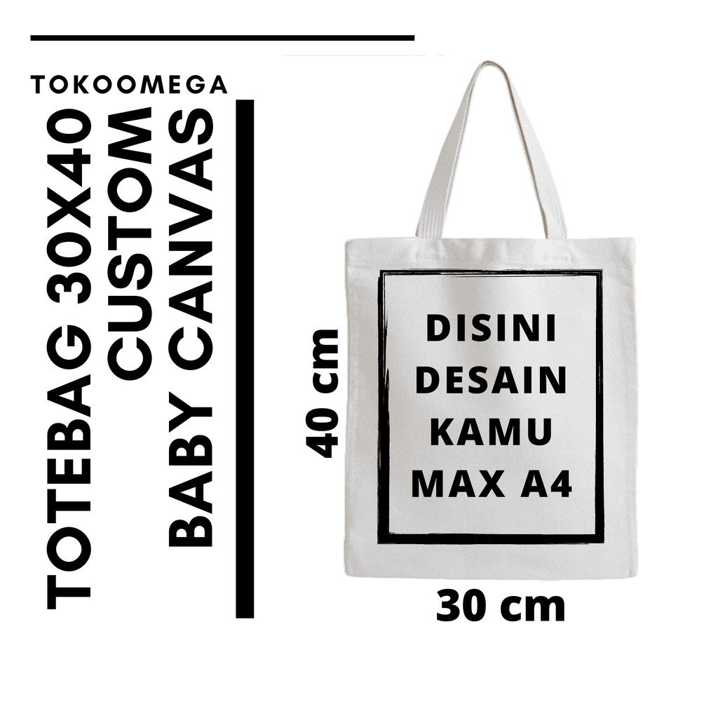 PRE ORDER TOTEBAG  KANVAS RESLETTING 30x40 CUSTOM Sablon  