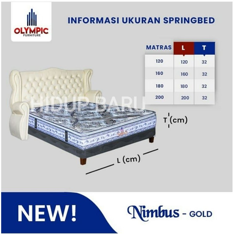 MATRAS OLYMPIC / MATRAS OLYMPIC NIMBUS uk. 120x200 / kasur spring bed murah / springbed hotel kost