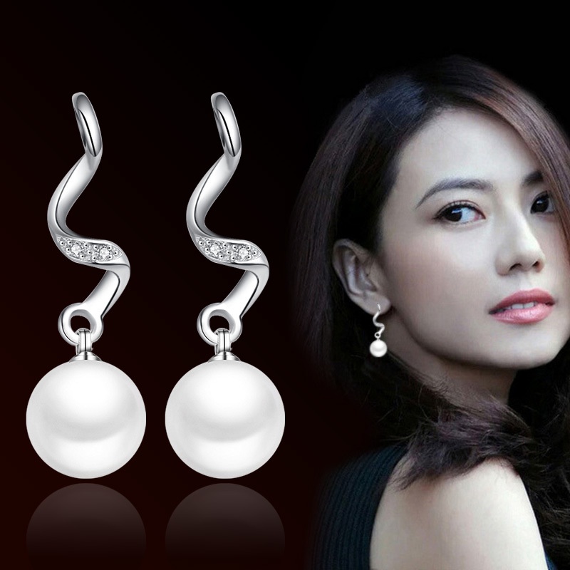 Anting Perak 925 Wanita Kelembutan Anting-Anting Perhiasan Fashion