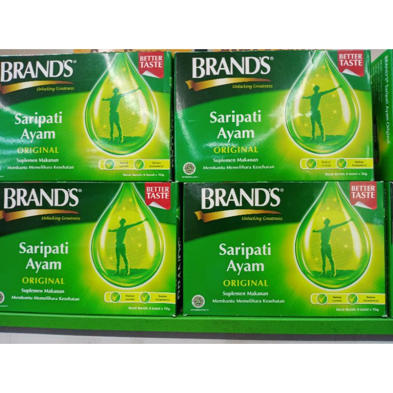 Brands saripati ayam original 70 gr isi 6 botol .