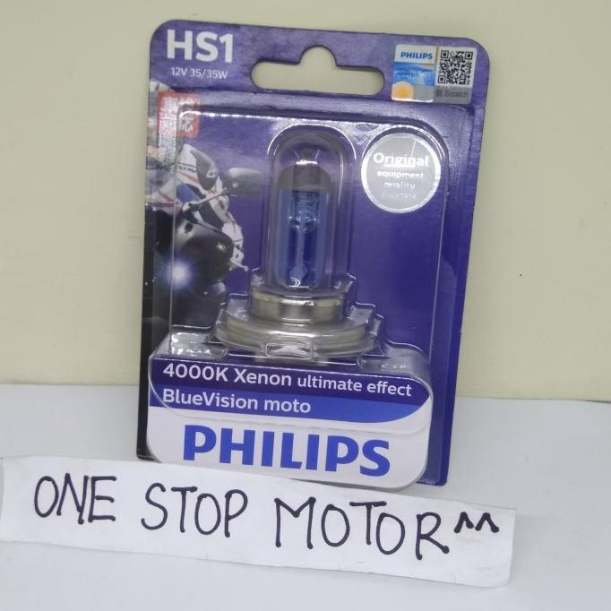 Lampu Depan Philips HS1 Bolam Blue Vision H4 12V 35 / 35W 1stopm07 dijamin