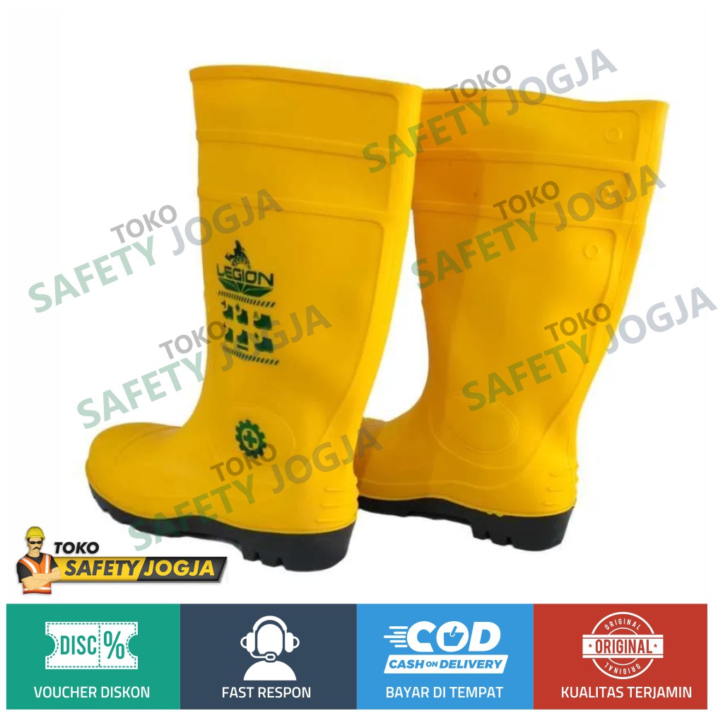 Sepatu Karet Rubber Kuning Boots Legion dan Sparta