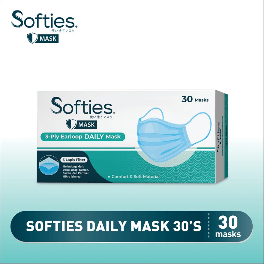 SOFTIES Daily Mask Earloop 3Ply 30's