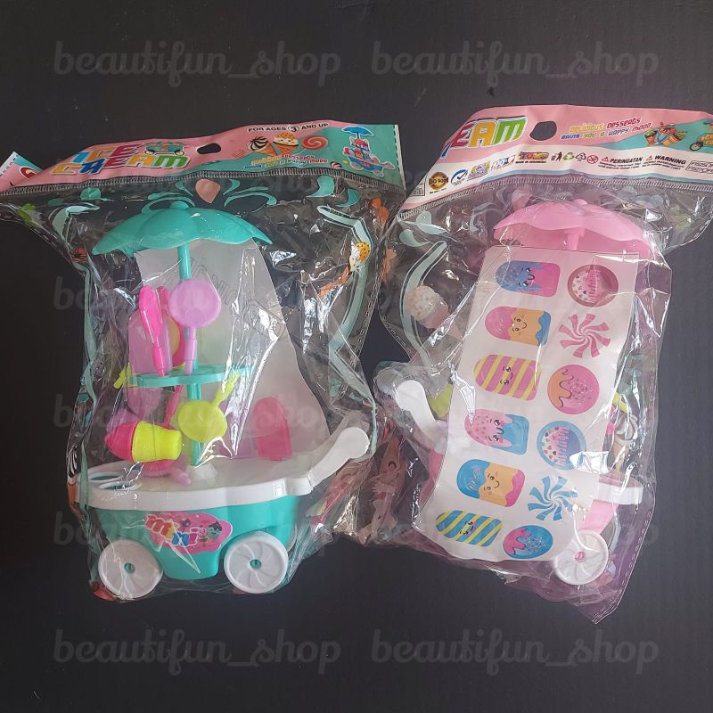 Troli es krim anak mini | mainan anak gerobak es krim mini | mainan gerobak ice cream | mainan juala