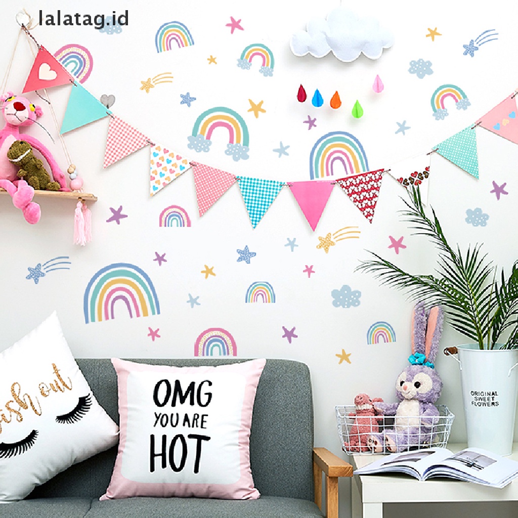 [lalatag] Cartoon Rainbow Cloud Luminous Wall Stickers For Kids Rooms Bedroom [ID]