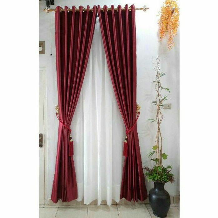 Gorden hordeng polos minimalis mewah dan cantik