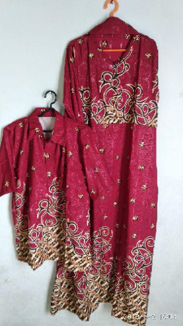 Syafin - Promo Semi Sutera Batik Couple Gamis Sutera Premium Original Solo Dolby Embos Seragaman