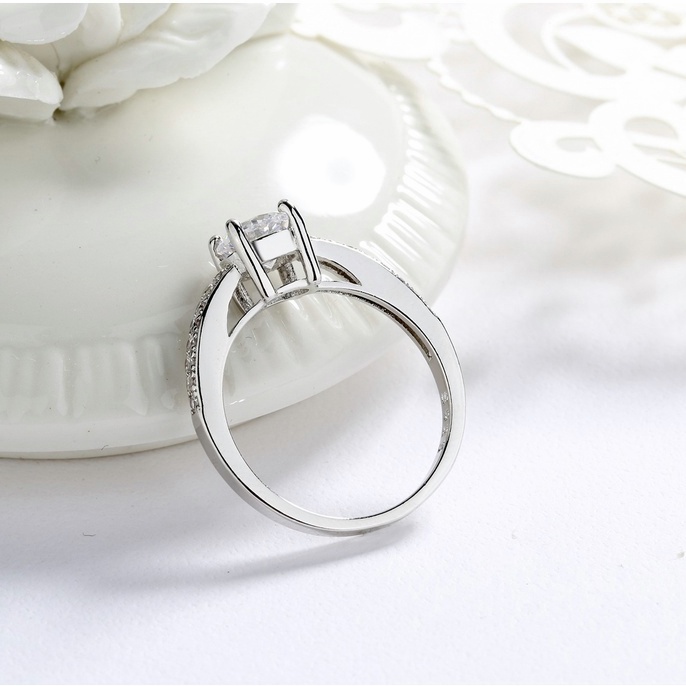 Cincin Titanium/diamond ring/cincin perak/silver jewelry/Ring /Valentine's Day Gift/aksesoris wanita