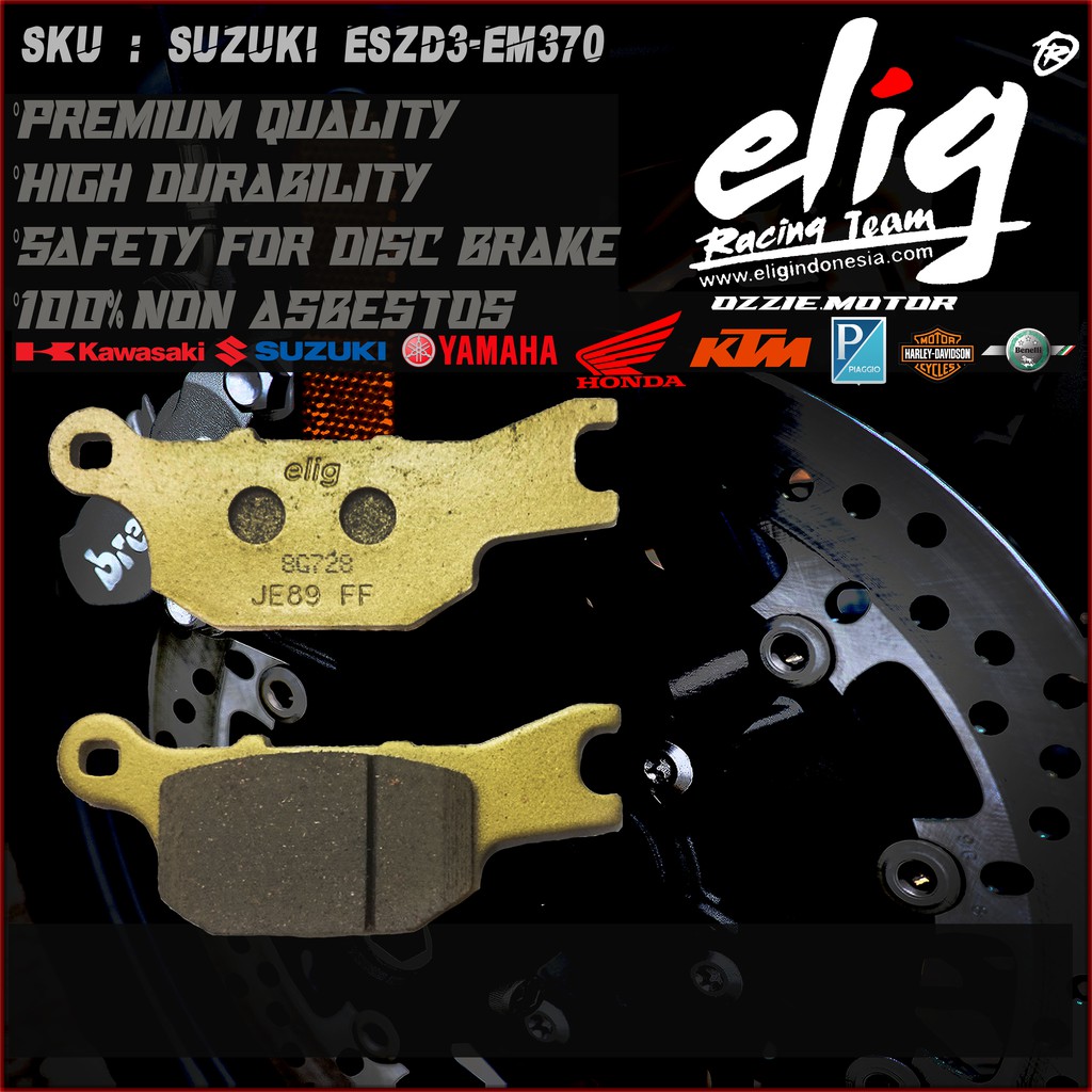 Kampas Rem Cakram ELIG EM370 SUZUKI Satria 150 FI (R)