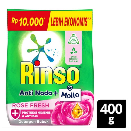 Rinso Detergen Bubuk Anti noda+Molto 400gr