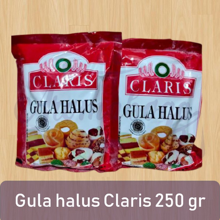 

Gula halus claris 250gram