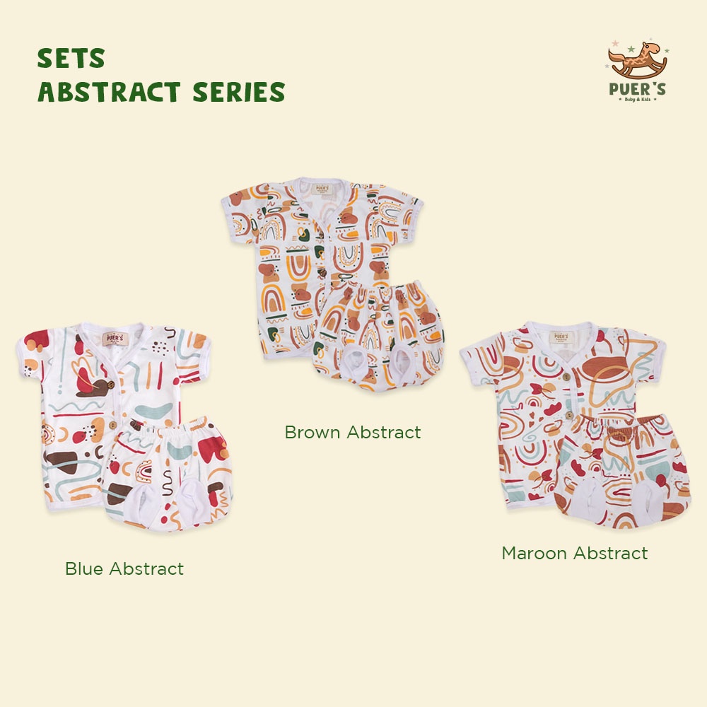 SETELAN BAYI ABSTRACT SERIES PUER'S (SETELAN BAYI MOTIF ABSTRACT)