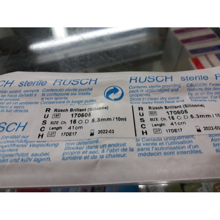 Foley Catheter Silicon Rurch No.16