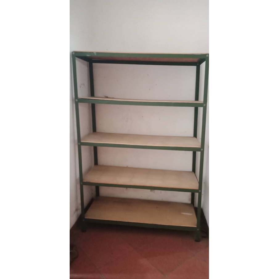 Rak besi siku 3,5 cm 5 tingkat ukuran 180 x 122 x 51 cm