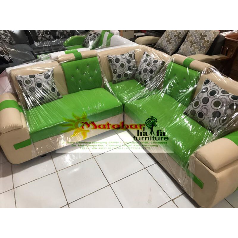 sofa L minimalis mewah khusus kab KARAWANG