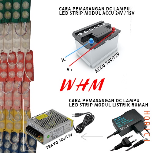 LAMPU LED MODUL 1PCS 3 MATA BESAR DC 12V / 24V VARIASI LAMPU MOBIL MOTOR MODULE