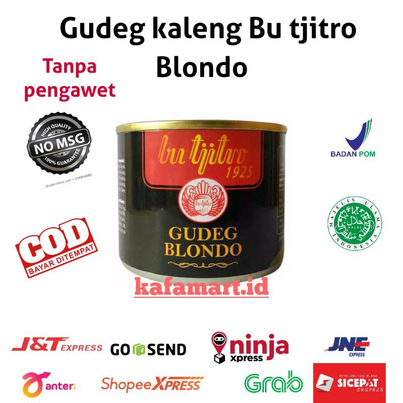 

( DISKON )GUDEG kaleng Bu tjitro 1925 varian rasa Blondo - gudeg kaleng Bu tjitro 1925