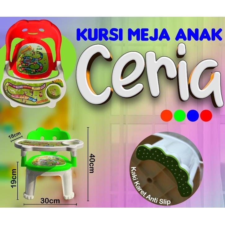 Kursi Makan Bayi/Meja Kursi Anak Tabitha Ceria/ Kurs Meja Makan Bayi/Meja Kursi Makan Tabitha Ceria