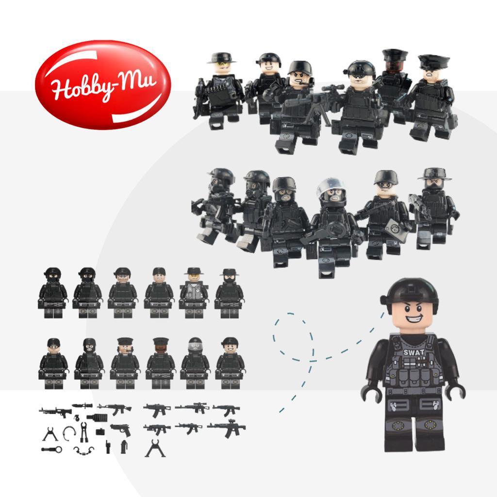 Mainan Mini Figure Lego City Polisi Militer - 12 Pcs