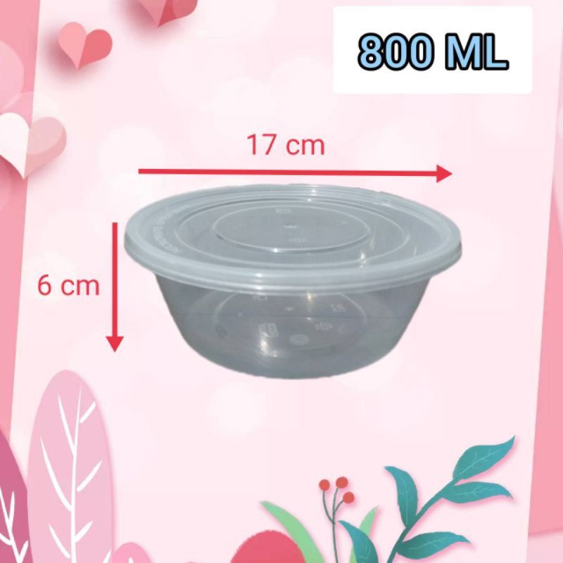 Thinwall Round Merk DM 800ml, 1pcs
