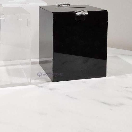 Kotak Amal Akrilik kotak sumbangan saran masjid infaq undian celengan Acrylic box kotak tip uang