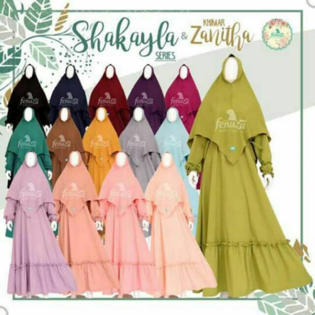 Khimar zhanita warna burgundy size L