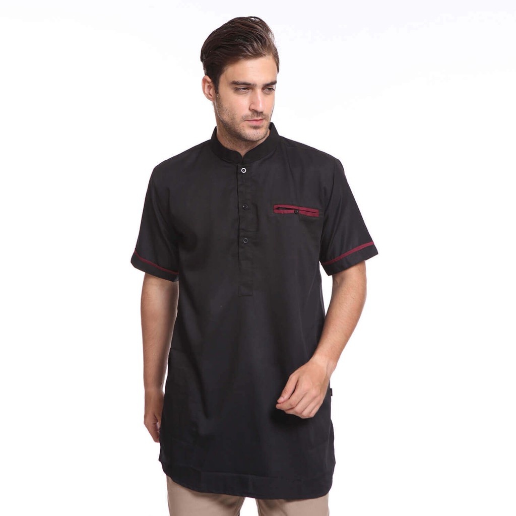 KOKO KURTA TANGAN PENDEK HITAM