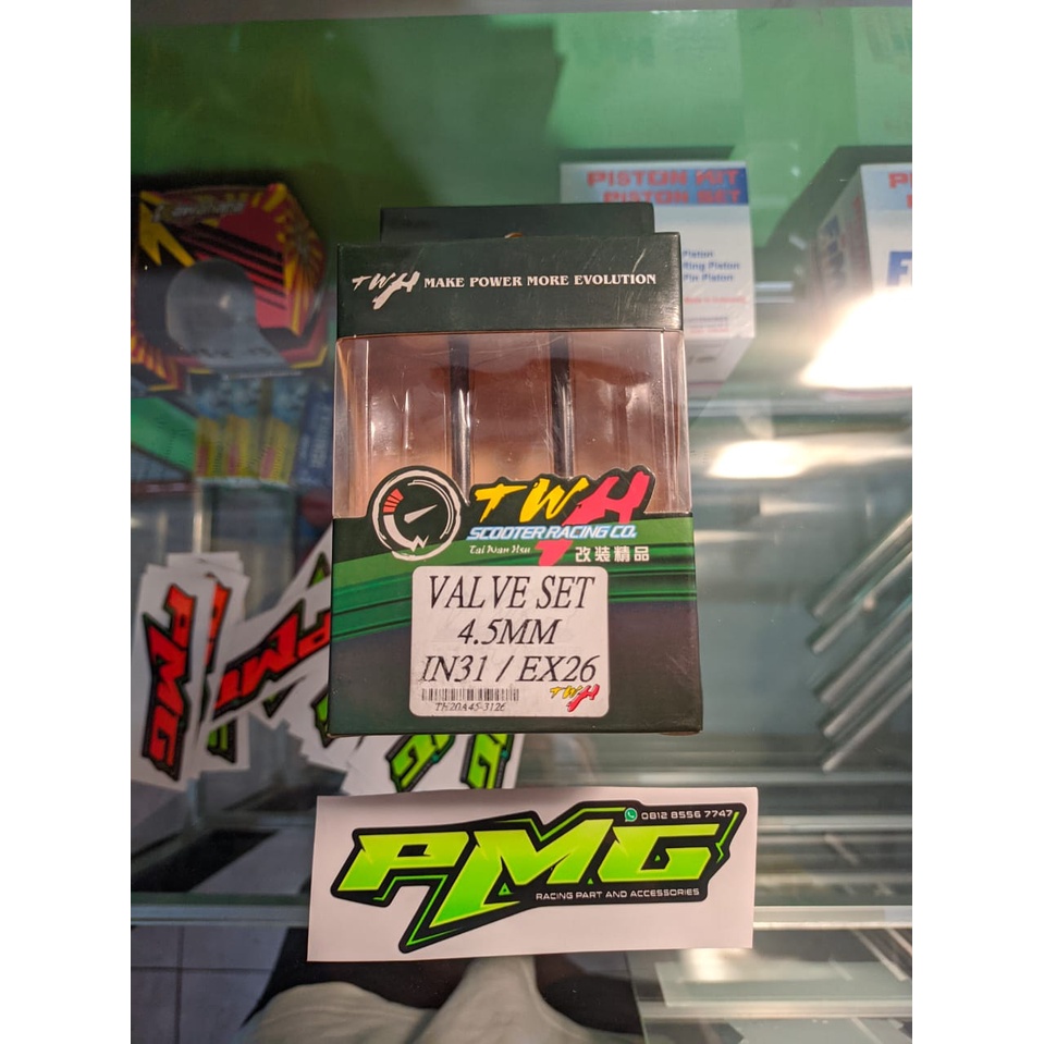 READY KLEP VALVE TWH RACING 31 26 BATANG 4,5 MM ORIGINAL NOT BRT SND MOTO1