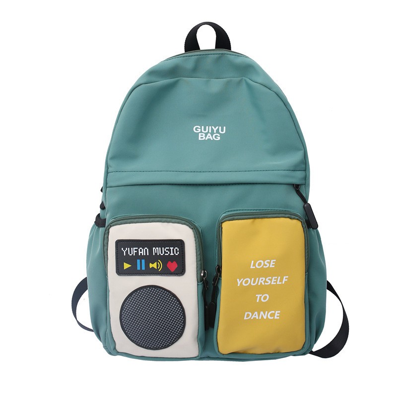 TB-86 tas ransel backpack sekolah kampus besar mp3 import korea jepang pastel