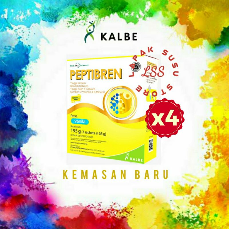 

4 Box - Peptibren VANILA Kacang Hijau 195gr