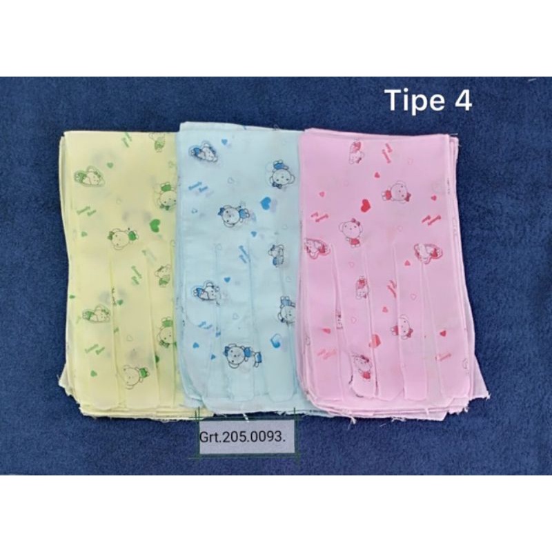 6pcs!!! Gurita bayi motif print polos prima halus