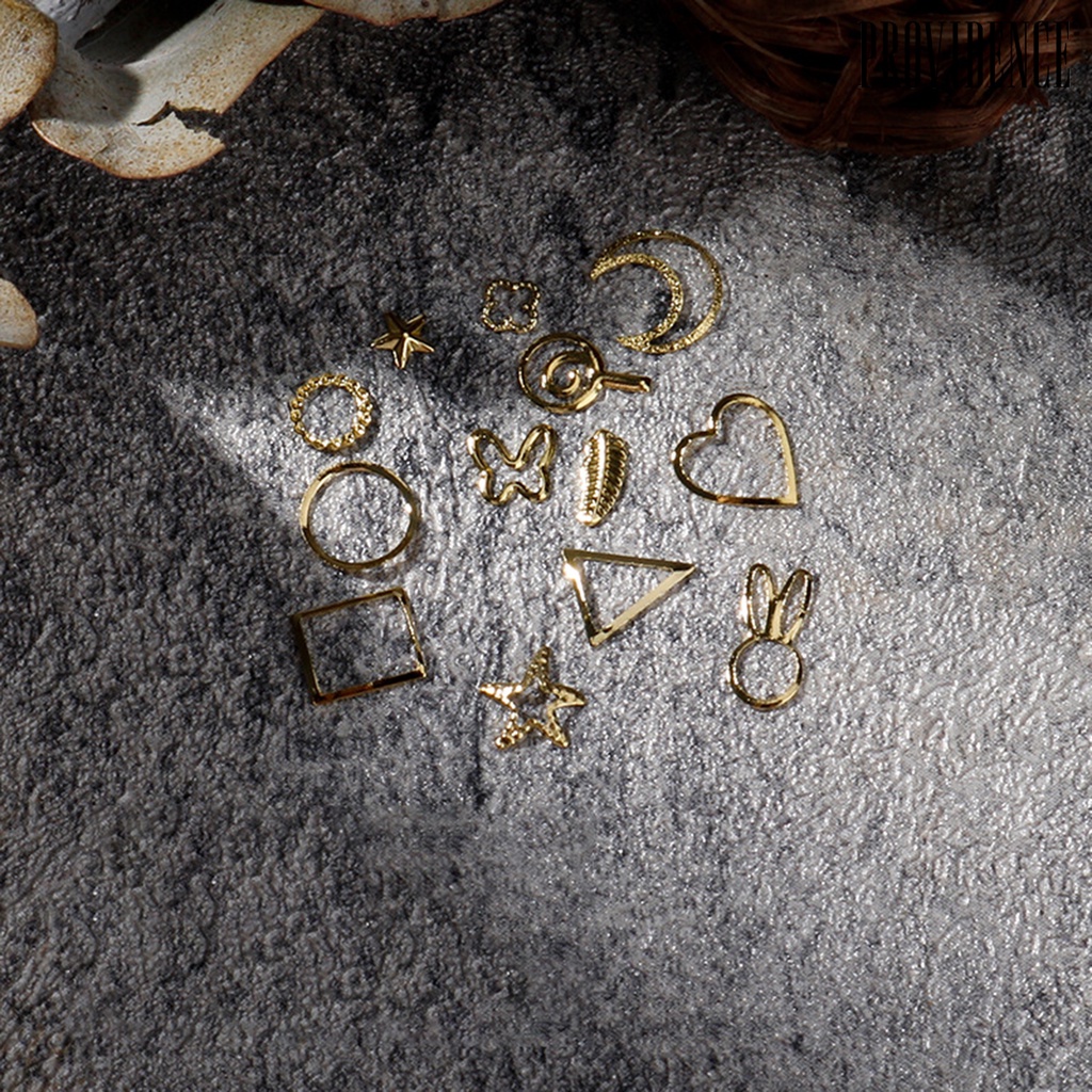 Providence 100pcs / Set Charms Rivet Metal Glitter 3d Untuk Dekorasi Nail Art / Manicure