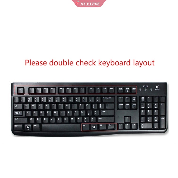 Logitech Mk120 K120 Stiker Keyboard Silikon Ultra Tipis Anti Debu Kualitas Tinggi