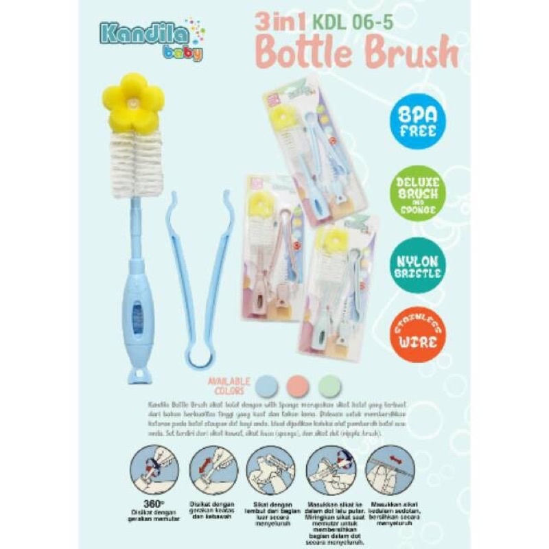 ProductImage KANDILA BABY BOTTLE BRUSH &amp; CLAMP (KDL06-5)